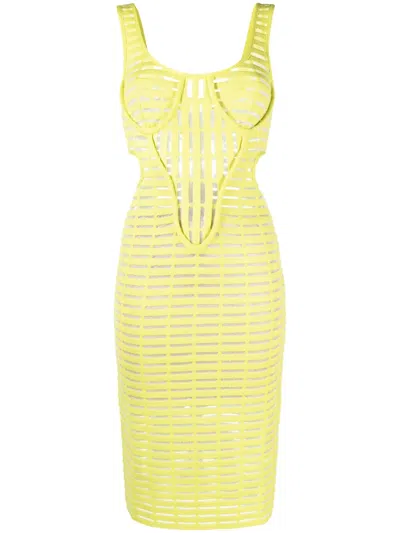 Genny Iconic Cut-out Midi Dress In Green