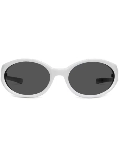 Gentle Monster X Maison Margiela Oval-frame Sunglasses In Weiss
