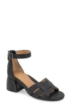 Gentle Souls By Kenneth Cole Myla Ankle Strap Sandal In Black Leather