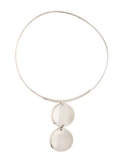 Pre-owned Georg Jensen 'zero' Choker Necklace, 19" In Multicolor