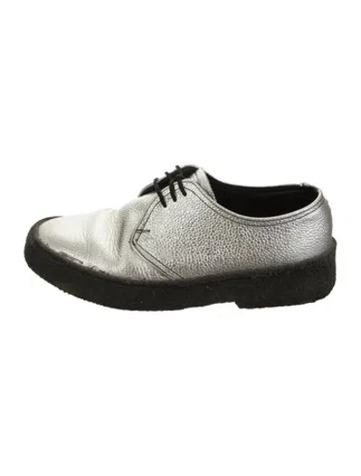 Pre-owned George Cox Leather Oxfords In Silver