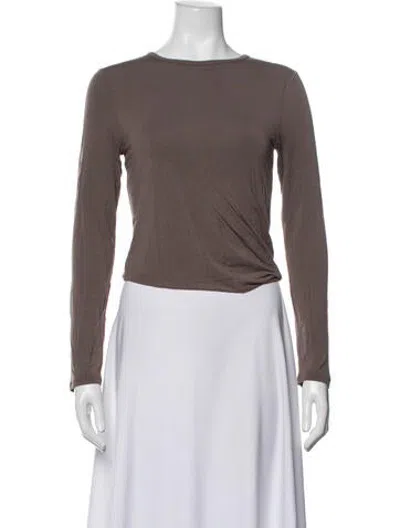 Pre-owned Georgia Alice Crew Neck Long Sleeve Top In Brown