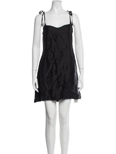 Pre-owned Georgia Alice Silk Mini Dress In Black