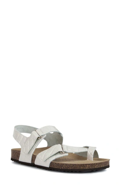 Geox Brionica Sandal In Off White