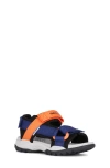 Geox Kids' Borealis Sandal In Navy/ Orange