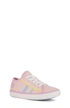 Geox Kids' Gisli Sneaker In Med Pink