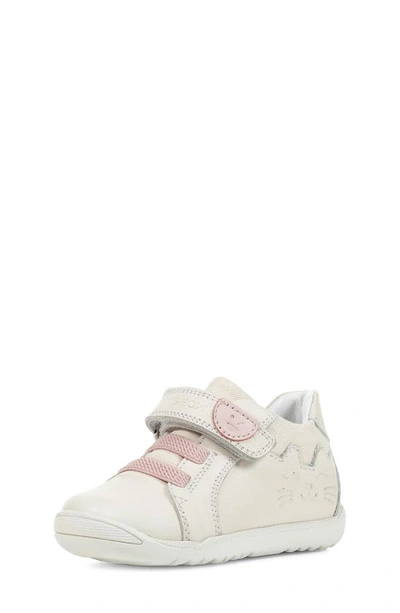 Geox Kids' Macchia Sneaker In White Pink