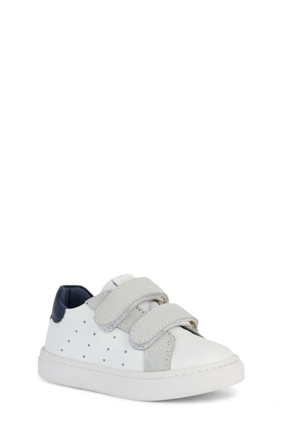 Geox Kids' Nashik Sneaker In White/ Navy