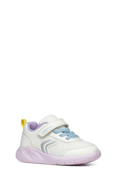 Geox Kids' Sprintye Sneaker In White Multi
