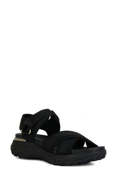 Geox Sorapis Grip Sandal In Black