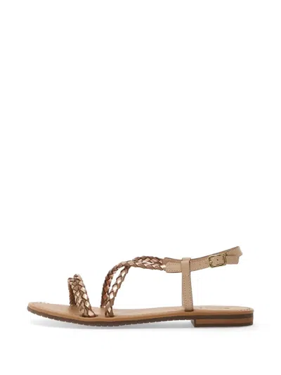 Geox Sozy Braided Metallic Sandals In Neutral