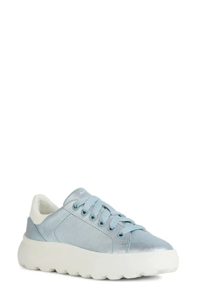 Geox Spherica Platform Sneaker In Avio/ Optic White