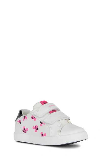 Geox Kids' Girls' Kilwi Disney Sneakers - Toddler In White/fucsia