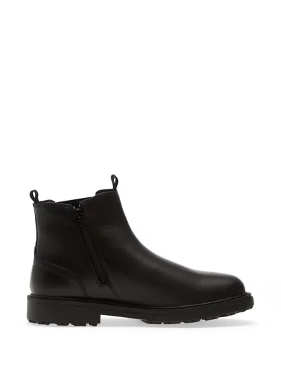 Geox Zip-fastening Ankle Boots In Black