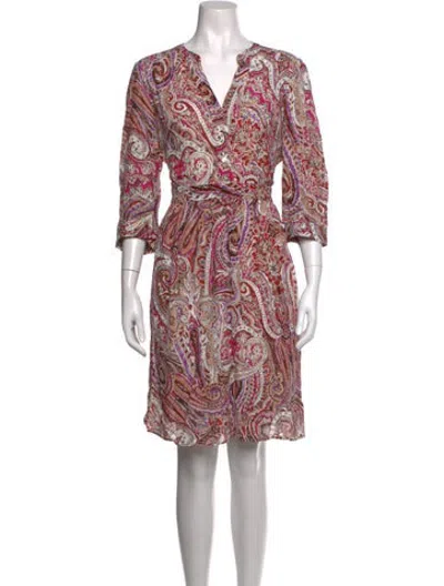 Pre-owned Gerard Darel Paisley Print Mini Dress In Multicolor