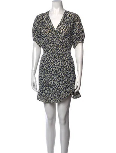 Pre-owned Gerard Darel Silk Mini Dress In Blue