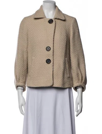 Pre-owned Gerard Darel Virgin Wool Tweed Pattern Jacket In Neutrals