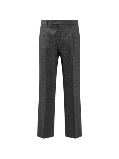 Germano 1952 Check-pattern Pleated Trousers In Gray