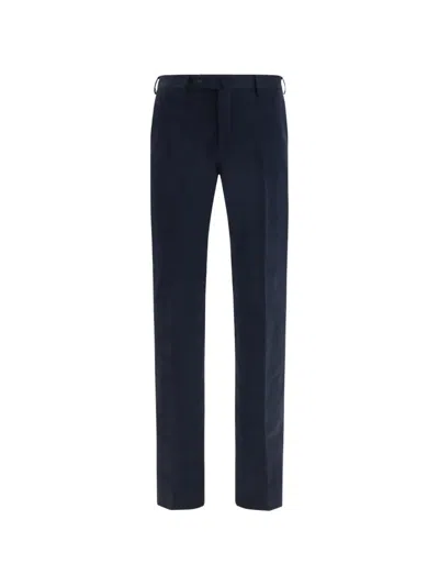 Germano 1952 Corduroy-texture Tailored Trousers In Blue