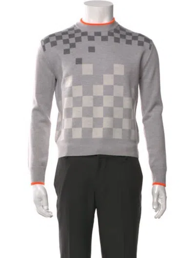Pre-owned G/fore Wool Plaid Print Pullover In Grey