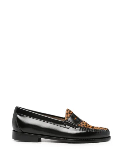G.h.bass Leopard-print Penny Loafers In Multi