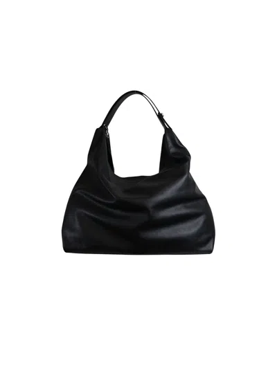 Gherardini Amazzonia Medium Calf Leather Shoulder Bag In Black