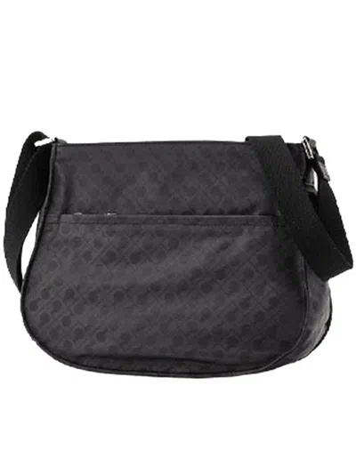 Gherardini Embossed Leather Satchel In Black