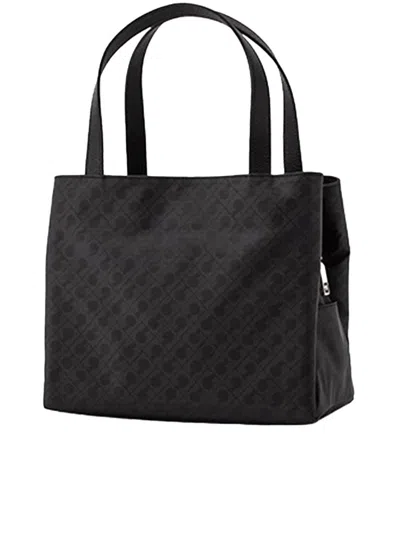 Gherardini Structured Medium Leather Top-handle Bag In Black