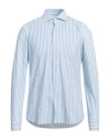 Ghirardelli Next Man Shirt Azure Size 16 Polyamide, Elastane In Blue
