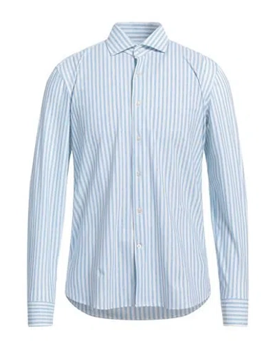 Ghirardelli Next Man Shirt Azure Size 16 Polyamide, Elastane In Blue