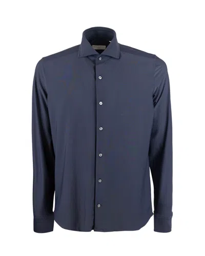Ghirardelli Stylish Men's Mini Shirt In Blu