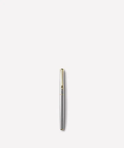 Ghurka Etch Ballpoint Pen In Stainless Steel - Gold
