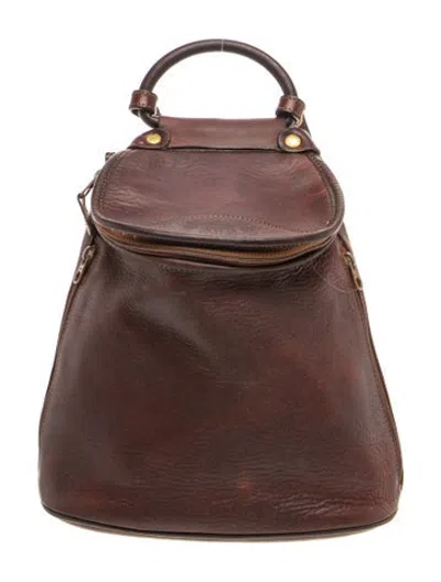 Pre-owned Ghurka Leather Backpack In Brown