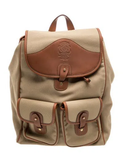Pre-owned Ghurka Leather Backpack In Brown/neutrals