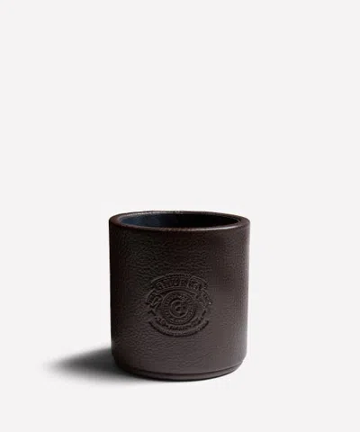 Ghurka Leather Pencil Cup In Vintage Walnut Leather