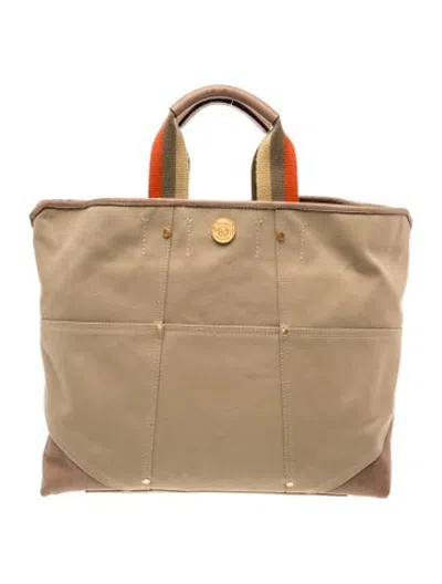 Pre-owned Ghurka Leather Tote In Neutrals