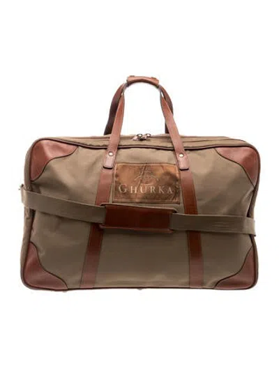 Pre-owned Ghurka Leather Weekender Bag In Brown