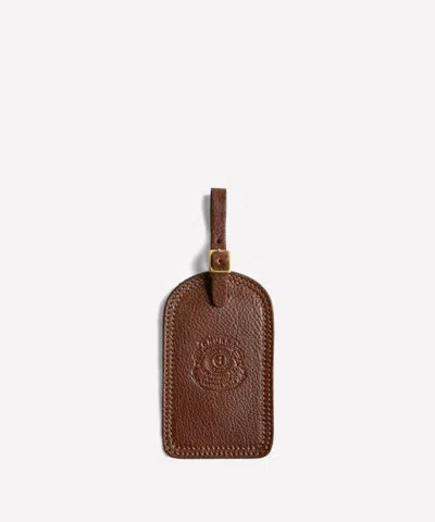Ghurka Luggage Tag No. 100 In Vintage Chestnut Leather