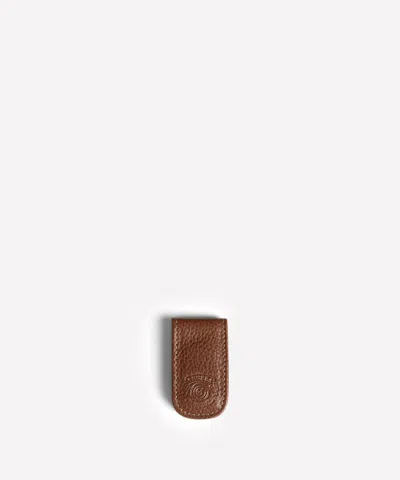 Ghurka Magnetic Money Clip No. 134 In Vintage Chestnut Leather