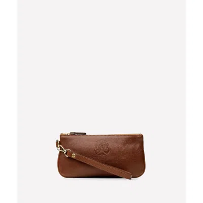 Ghurka Pouch I No. 63 Leather Travel Pouch In Vintage Chestnut Leather