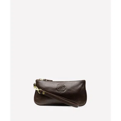 Ghurka Pouch I No. 63 Leather Travel Pouch In Vintage Walnut Leather