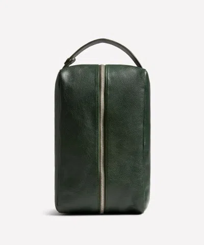 Ghurka Travel Shoe Bag In Vintage Pine Leather