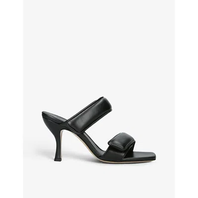 Gia Couture Womens Black X Pernille Teisbaek Perni 03 Leather Heeled Sandals