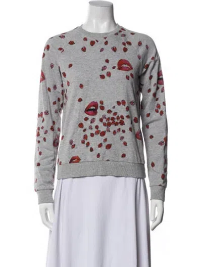 Pre-owned Giamba Graphic Print Crew Neck Sweatshirt In Multicolor