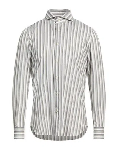 Giampaolo Man Shirt Grey Size 17 ½ Cotton In Neutral