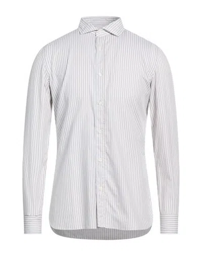 Giampaolo Man Shirt White Size 15 ½ Cotton In Neutral