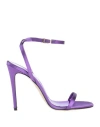 Giampaolo Viozzi Woman Sandals Purple Size 10 Textile Fibers
