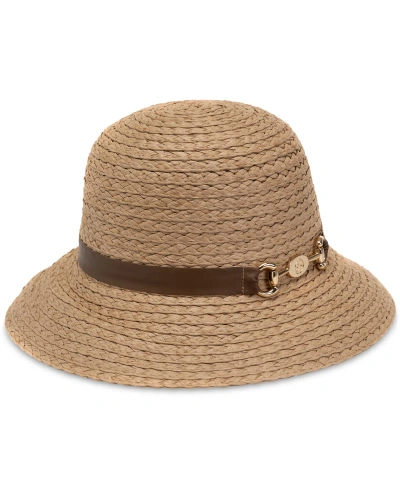 Giani Bernini Women's Embellished Straw Cloche Hat In Tan