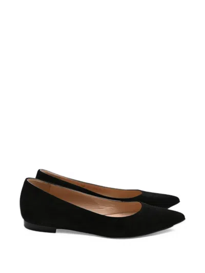 Pre-owned Gianvito Rossi Gianvito Pointed-toe Ballet Flats In Black