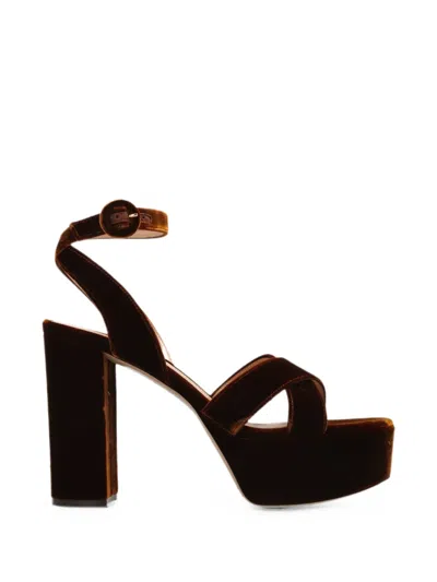 Gianvito Rossi Sabrina Platform Sandals In Brown